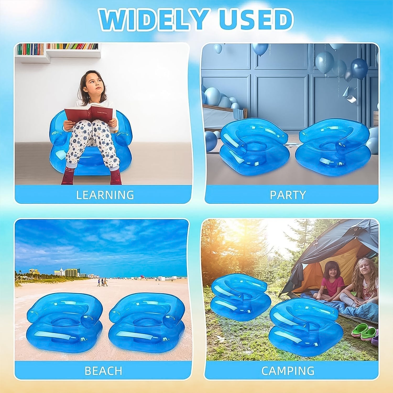 Inflatable Sofa Chair for Boys and Girls Suitable for Camping (28 Inch Approx / 1 Set) Inflatable Sofa Chair for Boys and Girls Suitable for Camping (28 Inch Approx / 1 Set)